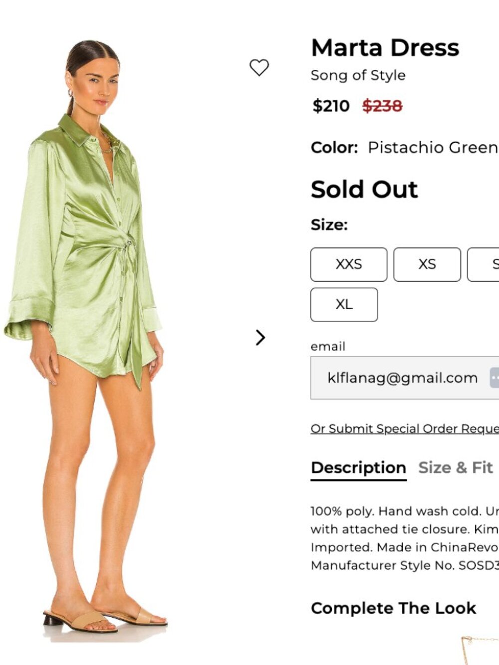 Song of Style Lime Green Satin Wrap Dress – Brand New With Tags